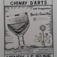 Affiche pour l'exposition Henry Lejeune : Chimay d'arts , au Bar Le Canaillou (Ecaussinnes) , du 27 septembre au 12 octobre 2003.